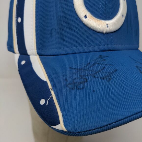 Reebok Men's NFL Indianapolis Colts Hat Blue OSFA Autographed Signed Multiple - Picture 6 of 16